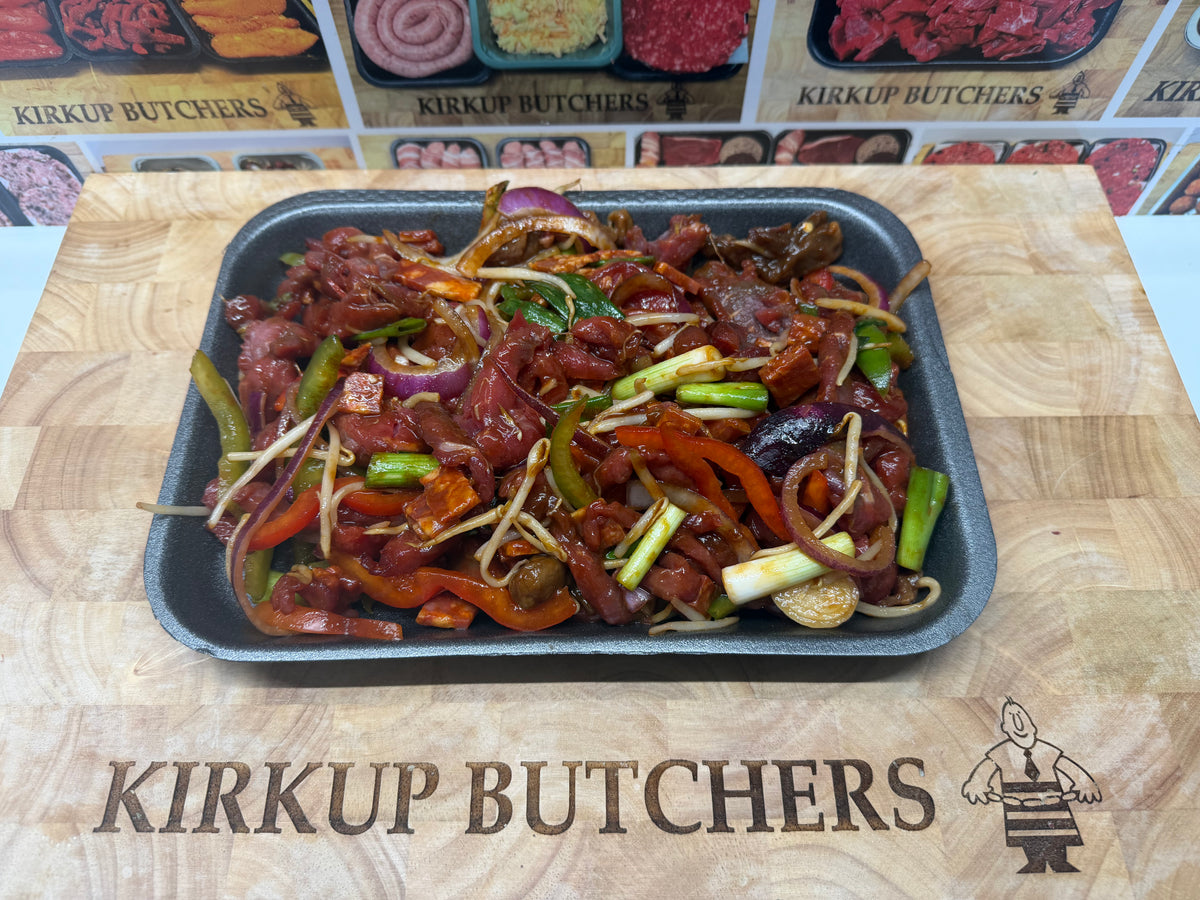 BBQ Steak + Chorizo Stir Fry