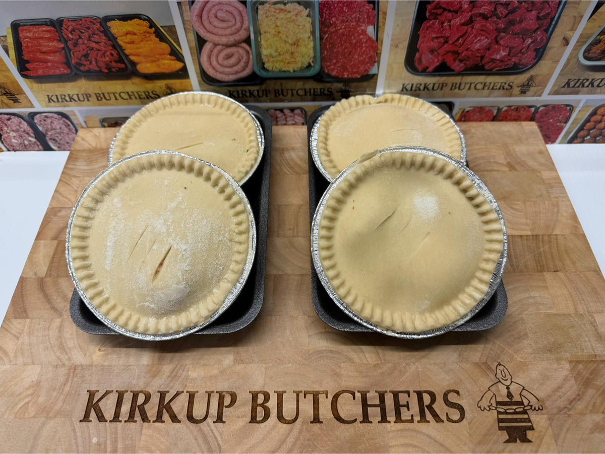 2 x Sausage, Beans, cheese & Haggis pies (per tray)