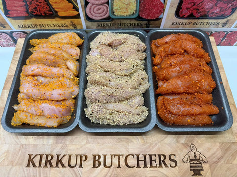 3 trays Goujons (Bombay, Southernfried & Sweet Chilli)